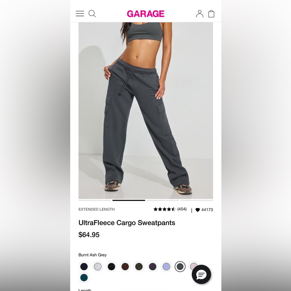 Garage Blue Women's Zip Up + Cargo sweatpants set - Picture 8 of 9